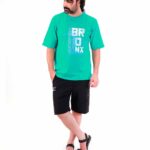 تیشرت سبز بنتونSKATBOARDINGپنبه CM85 هیمالیا