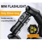 چراغ قوه پرنور 3 لامپ آلفا با باتری شارژی بدنه فلزی - Image 3