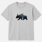 تیشرت طبیعتگردی طرح grizzly bear