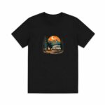 تیشرت طبیعتگردی طرح Camper and fire
