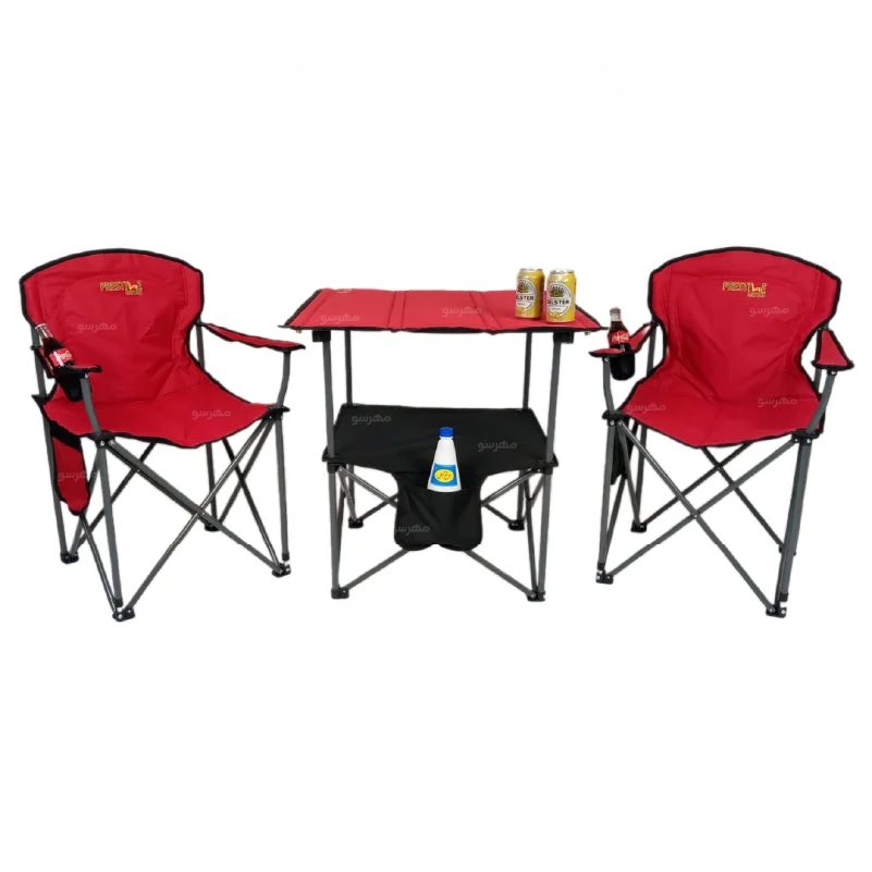 Prestige-red-2-seater-travel-table-and-chair copy ست میز و صندلی پرستیژ 2نفره - Image 1
